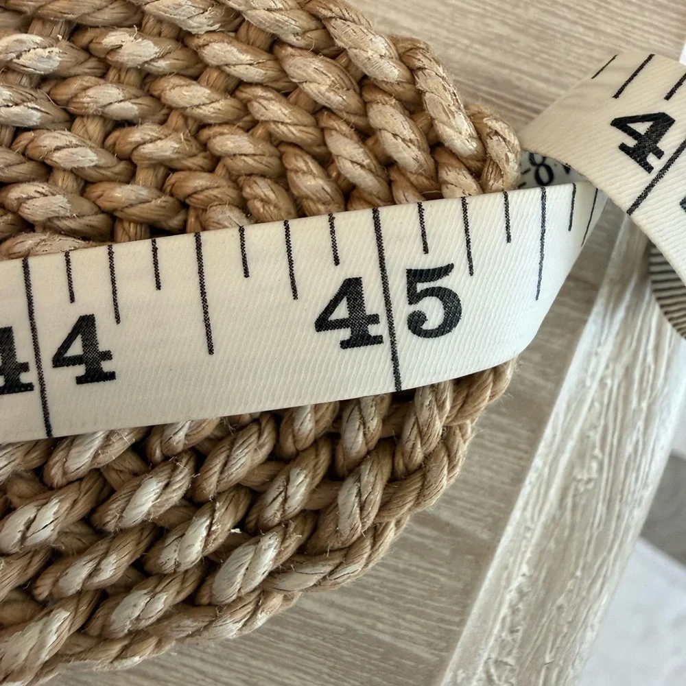 Woven Round Buckle Braided Belt - Natural Beige - Picture 8 of 9